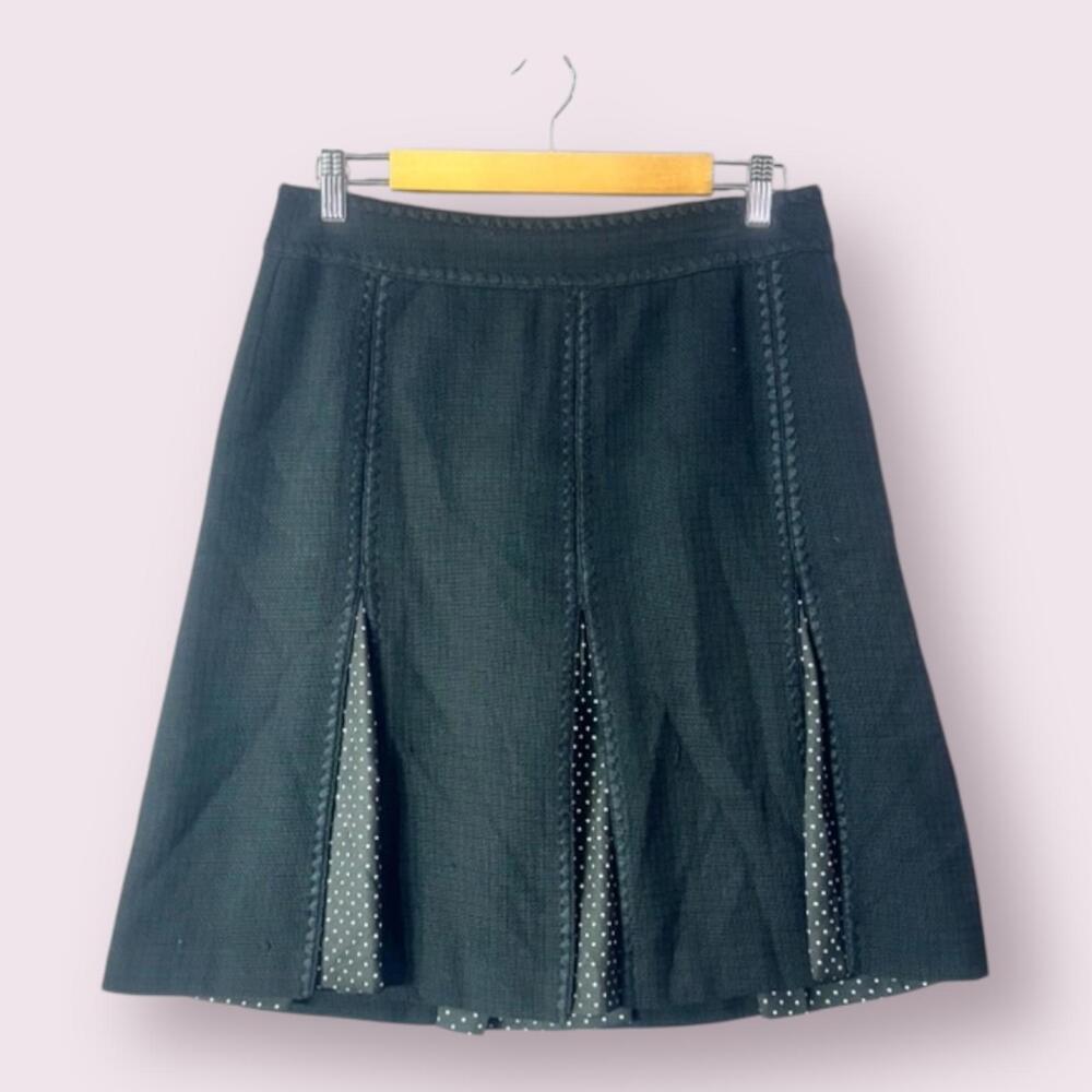 Ann Taylor Black & Polka Dot Skirt Size 4